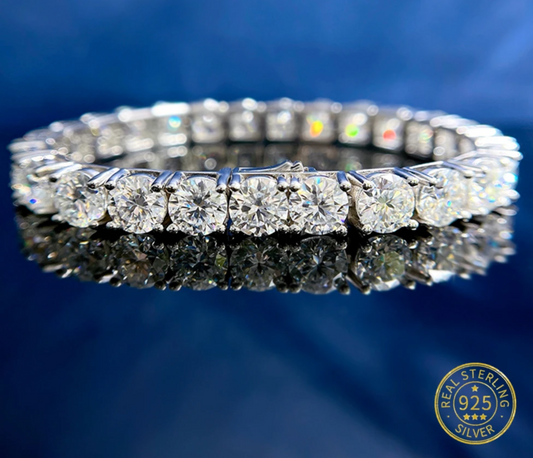 BRACELET
18K Gold Plated 6.5MM VVS1 GRA Moissanite Diamond Tennis Bracelets 925 Sterling Silver